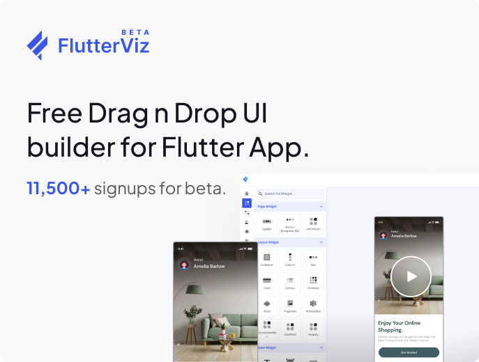 Drag and Drop Flutter UI Builder | FlutterViz | Iqonic Design